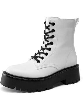 Stylish Women's Platform Combat Ankle Boots - Trendy, Comfortable, Versatile